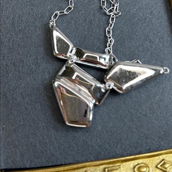 Touchstone by Swarovski Silver Geometric Crystal Necklace - Picture 8 of 8